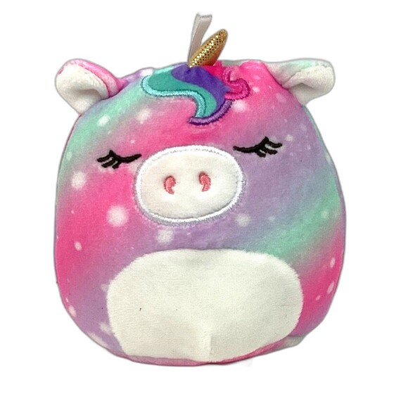 Kellytoy-Squishmallow-Kimia Unicorn-Galaxy Multicolor Swirl Stars - 5" Plush - Picture 2 of 9
